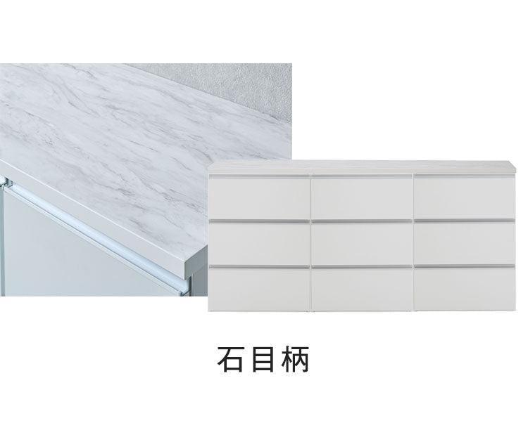 ランドリー収納 ランドリーチェスト 幅180cm 3段×3台 日本製 国産 【開梱設置無料】 メラミン天板 巾木 脱衣所 洗面所 収納 半完成品 白 ホワイト チェスト ローチェスト ロータイプ 隙間収納(代引不可)