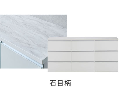 ランドリー収納 ランドリーチェスト 幅180cm 3段×3台 日本製 国産 【開梱設置無料】 メラミン天板 巾木 脱衣所 洗面所 収納 半完成品 白 ホワイト チェスト ローチェスト ロータイプ 隙間収納(代引不可)