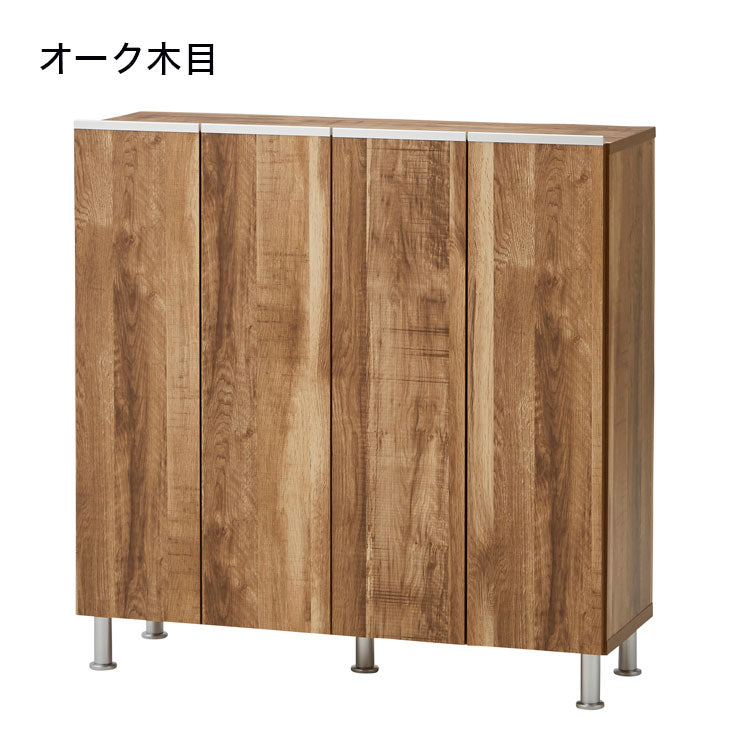 シューズボックス ロータイプ 幅100cm 【国産 大川家具 完成品】 シューズラック 靴収納 靴箱 完成品 下駄箱 玄関収納 シューズラック ラック 収納家具 玄関 シューズBOX 日本製(代引不可)