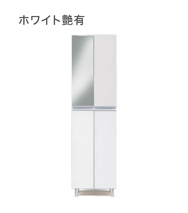 シューズボックス ハイタイプ ミラー付き 幅50cm 【国産 大川家具 完成品】 鏡 シューズラック 靴収納 靴箱 大容量 下駄箱 玄関収納 シューズラック ラック 収納家具 玄関 シューズBOX 日本製 北欧風(代引不可)