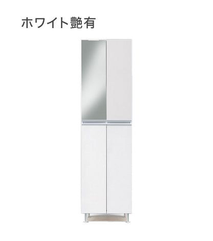 シューズボックス ハイタイプ ミラー付き 幅50cm 【国産 大川家具 完成品】 鏡 シューズラック 靴収納 靴箱 大容量 下駄箱 玄関収納 シューズラック ラック 収納家具 玄関 シューズBOX 日本製 北欧風(代引不可)