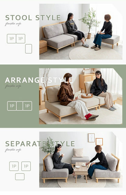 ソファ 2人掛け オットマン付き 3点セット 幅160 ファブリックローソファ 組み替え自由 カウチ 2人掛けソファ 2人掛けソファー コンパクト コーナーソファ 韓国インテリア 北欧 おしゃれ(代引不可)