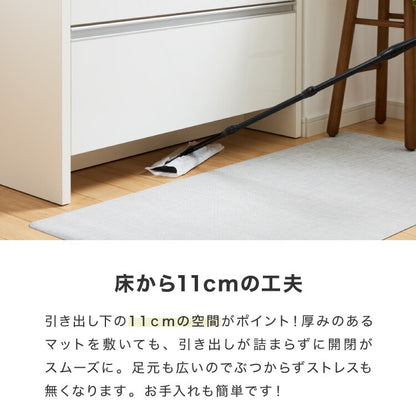 キッチンカウンター ステンレス天板 90cm 他とは違う職人加工の超フラット背面仕上げ 日本製 完成品 W90×D44.5×H87cm 4段 レンジ台 カウンター テーブル 食器棚 キッチンボード 引き出し 間仕切り(代引不可)