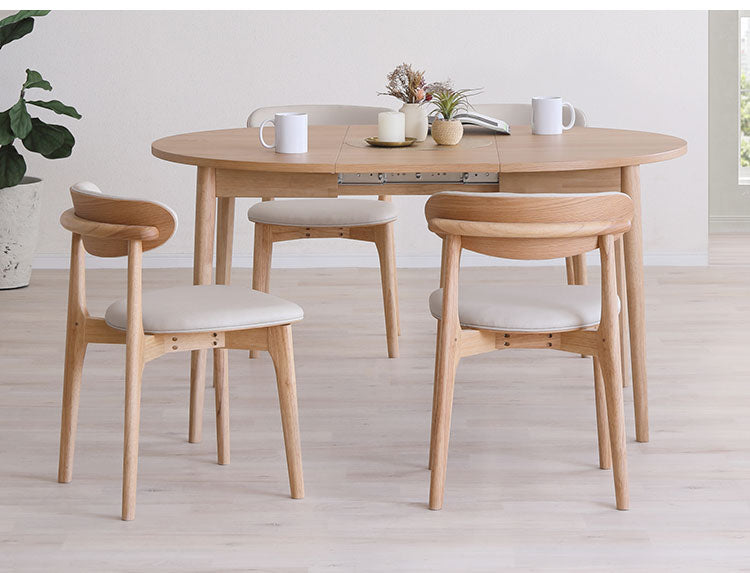LOVLO ダイニングセット 伸長式 テーブル 幅100-140cm ダイニングチェア 4脚セット 4人掛け リビング テーブル ダイニング おしゃれ 北欧 モダン 食卓 テーブル 天然木 インテリア(代引不可)