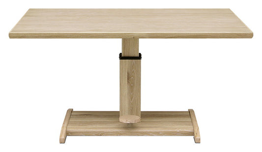 昇降テーブル ダイニングテーブル 幅130 単品 テーブル 食卓テーブル 4人掛け おしゃれ ダイニングテーブル 食卓 ホワイトオーク 天然木 ナチュラル 北欧(代引不可)