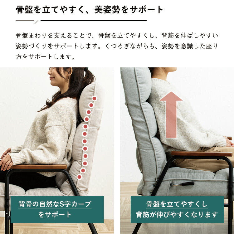 高座椅子 リクライニング フットレスト付き ランバーサポート チェアー 腰痛対策 立ち上がり 手すり 肘掛け ハイバック リクライニングチェア パーソナルソファー 一人掛け おしゃれ 1P ソファ HIA