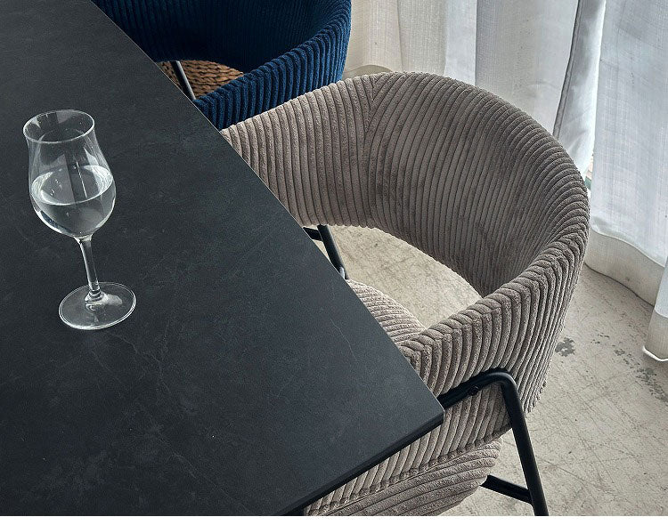 ダイニングチェア グリスチェア UP 東馬 ブルー スチール脚 おしゃれ 椅子 北欧風 リビングチェア 組み立て簡単 ベロア調 コーデュロイ風 チェア モダン家具 食卓椅子 インテリア シンプルチェア(代引不可)