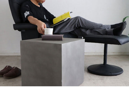 キューブテーブル レイジー UP ST 東馬 キューブ家具 グレー サイドテーブル 展示什器 コンクリート調 モダン家具 MDF 軽量家具 組立不要 ディスプレイ台 インテリア什器 シンプル家具(代引不可)