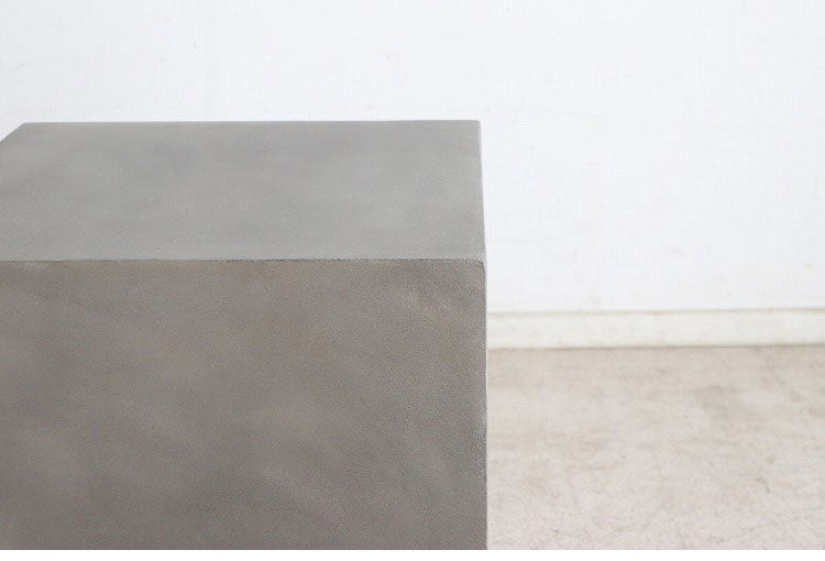 キューブテーブル レイジー UP ST 東馬 キューブ家具 グレー サイドテーブル 展示什器 コンクリート調 モダン家具 MDF 軽量家具 組立不要 ディスプレイ台 インテリア什器 シンプル家具(代引不可)