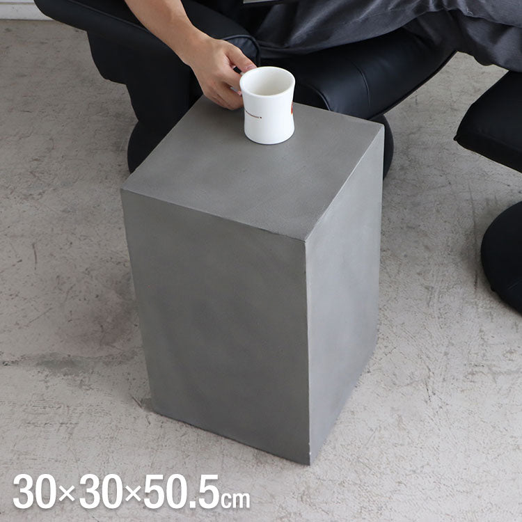 トールテーブル レイジー UP ST 東馬 キューブ家具 グレー サイドテーブル トールタイプ コンクリート調 モダン家具 展示什器 ディスプレイ台 MDF 組立不要 シンプル家具 インテリア什器(代引不可)