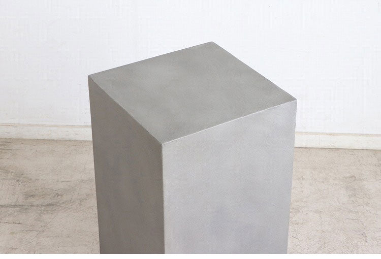 トールテーブル レイジー UP ST 東馬 キューブ家具 グレー サイドテーブル トールタイプ コンクリート調 モダン家具 展示什器 ディスプレイ台 MDF 組立不要 シンプル家具 インテリア什器(代引不可)