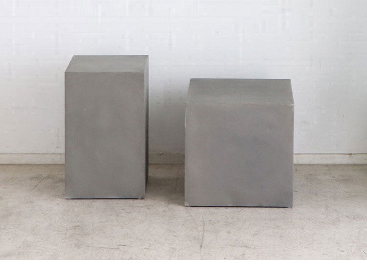 トールテーブル レイジー UP ST 東馬 キューブ家具 グレー サイドテーブル トールタイプ コンクリート調 モダン家具 展示什器 ディスプレイ台 MDF 組立不要 シンプル家具 インテリア什器(代引不可)