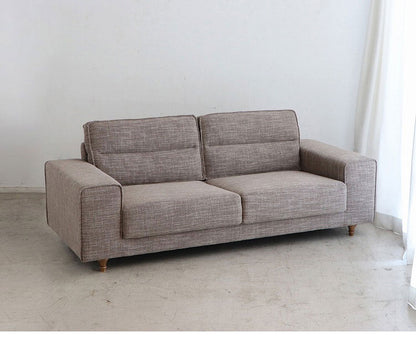 ソファ ヘボン UP 東馬 ソファ 3人掛け ブラウン おしゃれ 木脚 クッション付き 北欧風 リビングソファ モダン家具 ウレタンフォーム ポリエステル 張地 組立簡単 インテリア シンプルソファ(代引不可)