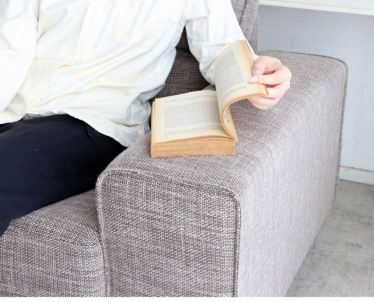 ソファ ヘボン UP 東馬 ソファ 3人掛け ブラウン おしゃれ 木脚 クッション付き 北欧風 リビングソファ モダン家具 ウレタンフォーム ポリエステル 張地 組立簡単 インテリア シンプルソファ(代引不可)