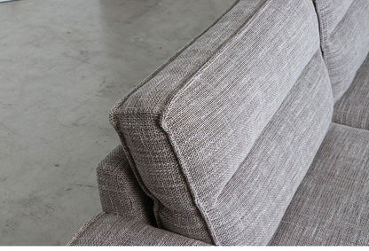 ソファ ヘボン UP 東馬 ソファ 3人掛け ブラウン おしゃれ 木脚 クッション付き 北欧風 リビングソファ モダン家具 ウレタンフォーム ポリエステル 張地 組立簡単 インテリア シンプルソファ(代引不可)