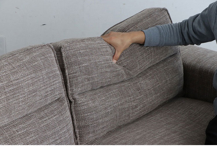 ソファ ヘボン UP 東馬 ソファ 3人掛け ブラウン おしゃれ 木脚 クッション付き 北欧風 リビングソファ モダン家具 ウレタンフォーム ポリエステル 張地 組立簡単 インテリア シンプルソファ(代引不可)