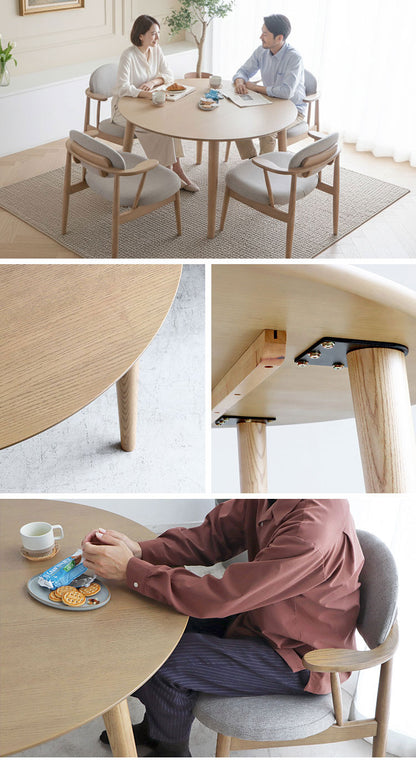 円形テーブル ダイニングテーブル 直径120cm リビングテーブル 丸型 円形 丸テーブル 2人掛け 4人掛け リビングダイニング テーブル 食卓 木目調 北欧 シンプルモダン 単品(代引不可)