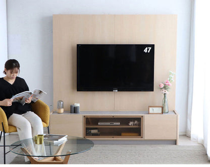 テレビボード 幅180cm シェルフ付き 日本製 ローボード ガラス扉 モルタル調 AV収納 ゲーム収納 テレビラック 配線コード 木目調 高級感 モダン テレビ台 上品 ナチュラル(代引不可)