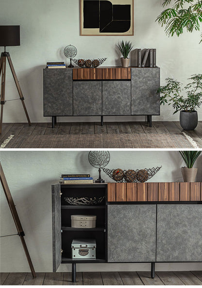 サイドボード クリート 150cm ベージュ収納家具 アカシア集成材 ウレタン塗装 木脚サイドボード ラバーウッド無垢 強化紙化粧板 F☆☆☆☆家具 日本製サイドボード おしゃれ収納家具(代引不可)