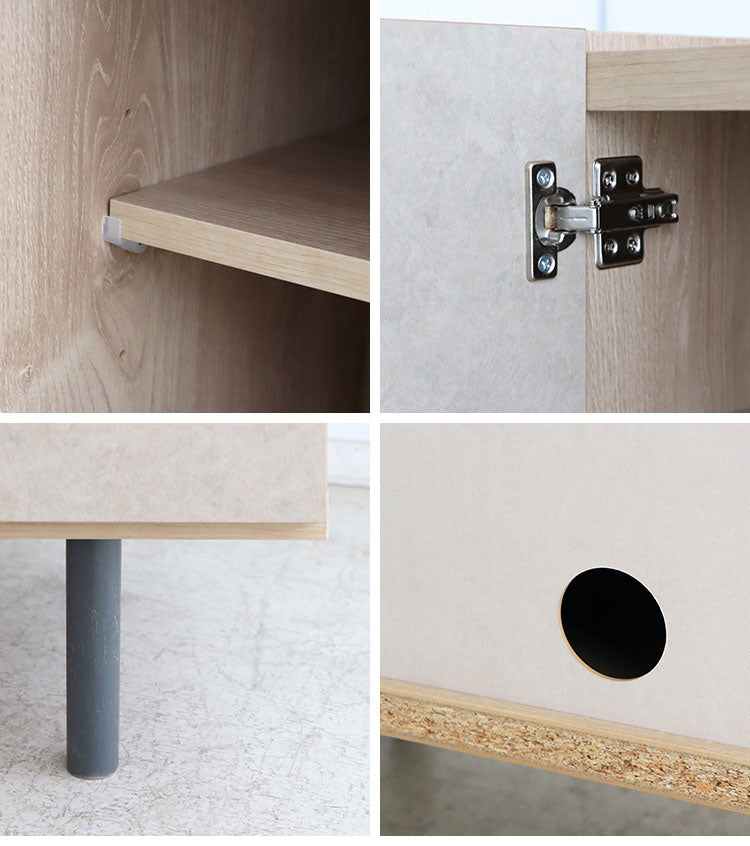 サイドボード クリート 150cm ベージュ収納家具 アカシア集成材 ウレタン塗装 木脚サイドボード ラバーウッド無垢 強化紙化粧板 F☆☆☆☆家具 日本製サイドボード おしゃれ収納家具(代引不可)