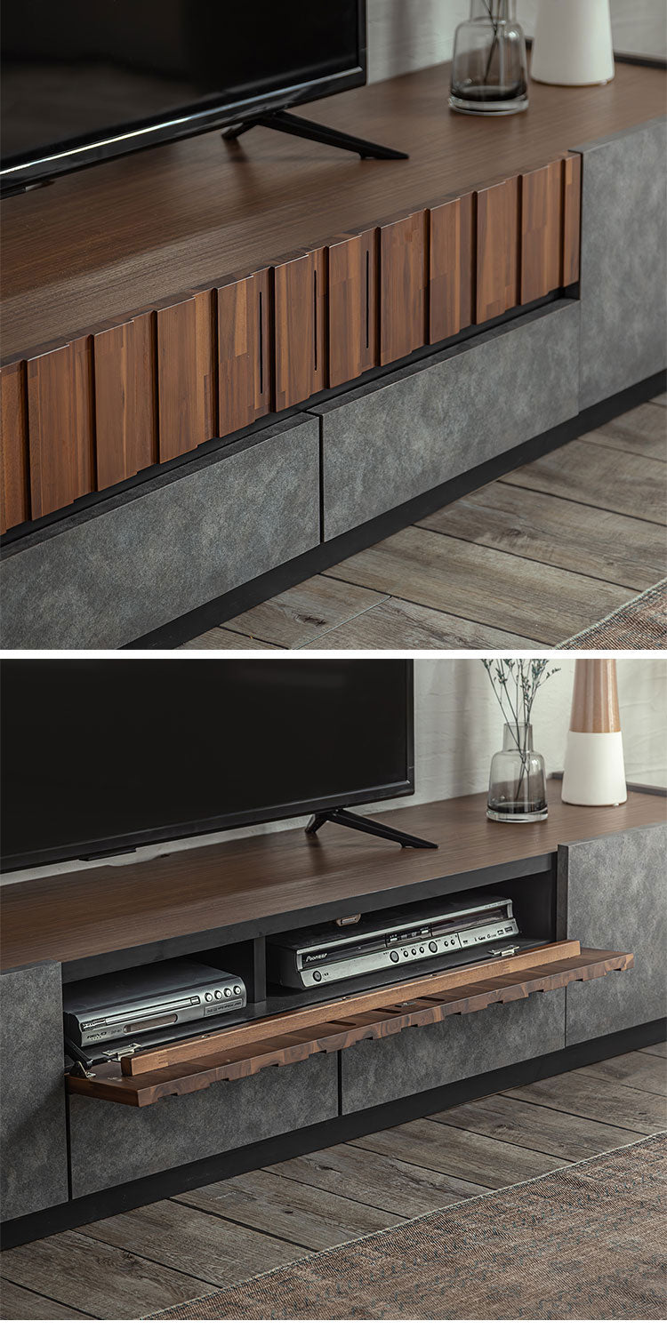 テレビ台 クリートテレビボード 180cm ベージュ TV台 アカシア集成材 フラップ扉 引出収納 木脚 日本製 強化紙化粧板 ウレタン塗装 おしゃれ家具 インテリア 高耐荷重 リビング収納家具(代引不可)