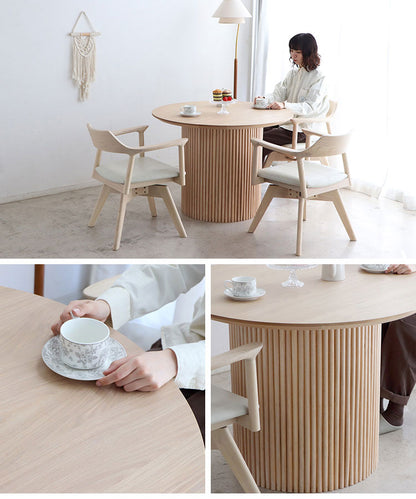 円形テーブル ロペス UT 円形 DT 100 東馬 ナチュラル ダイニングテーブル オーク突板 ラバーウッド 一本脚 モダン家具 北欧風 組立簡単 インテリア 丸テーブル 食卓テーブル シンプル家具(代引不可)