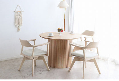 円形テーブル ロペス UT 円形 DT 100 東馬 ナチュラル ダイニングテーブル オーク突板 ラバーウッド 一本脚 モダン家具 北欧風 組立簡単 インテリア 丸テーブル 食卓テーブル シンプル家具(代引不可)