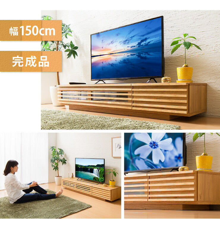 日本製 テレビ台 幅150 完成品 国産 木製 【Jレオン150TV】 テレビボード テレビラック ロータイプ ローボード TV台 TVボード TVラック(代引不可)