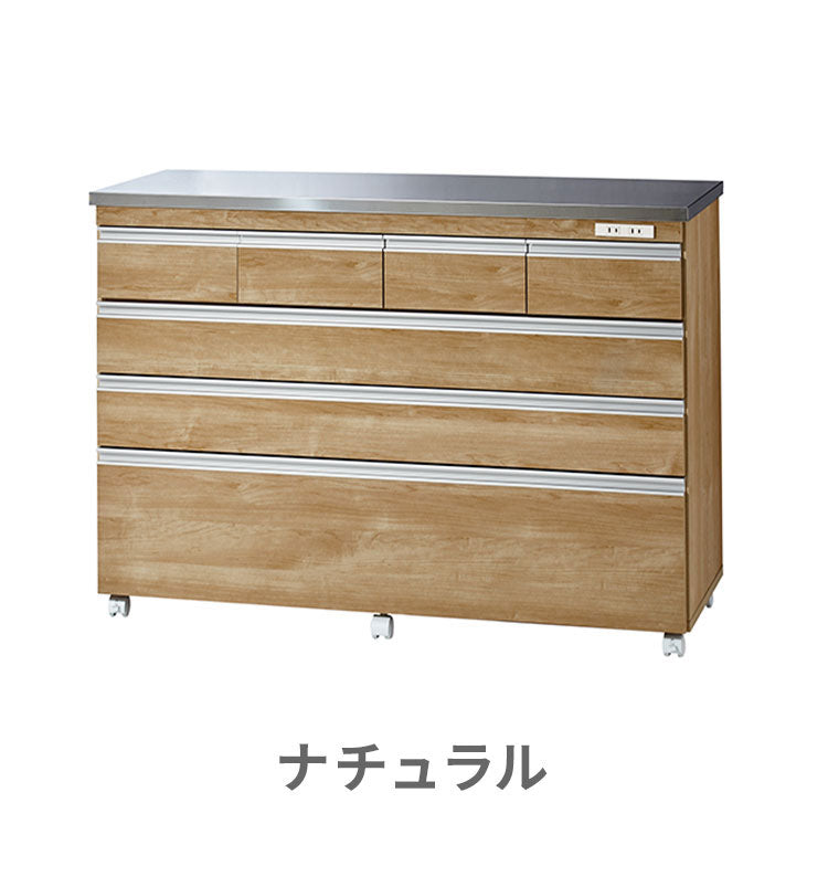 キッチンカウンター 間仕切り ステンレス天板 幅120 完成品 国産 背面