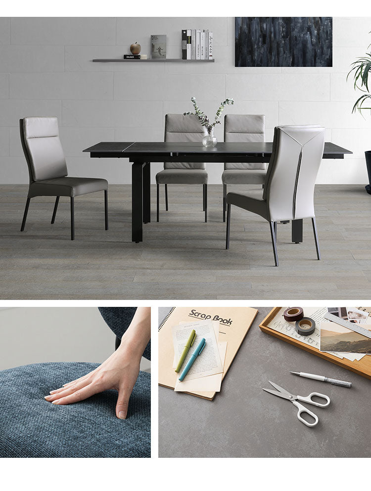 伸長式 セラミックテーブル ダイニングテーブル 単品 幅140~幅200cm 4人掛け 6人掛け 対応 大理石調 グレー モダン スタイリッシュ 伸長式ダイニングテーブル セラミック天板 耐傷 耐熱 アイアン脚(代引不可)