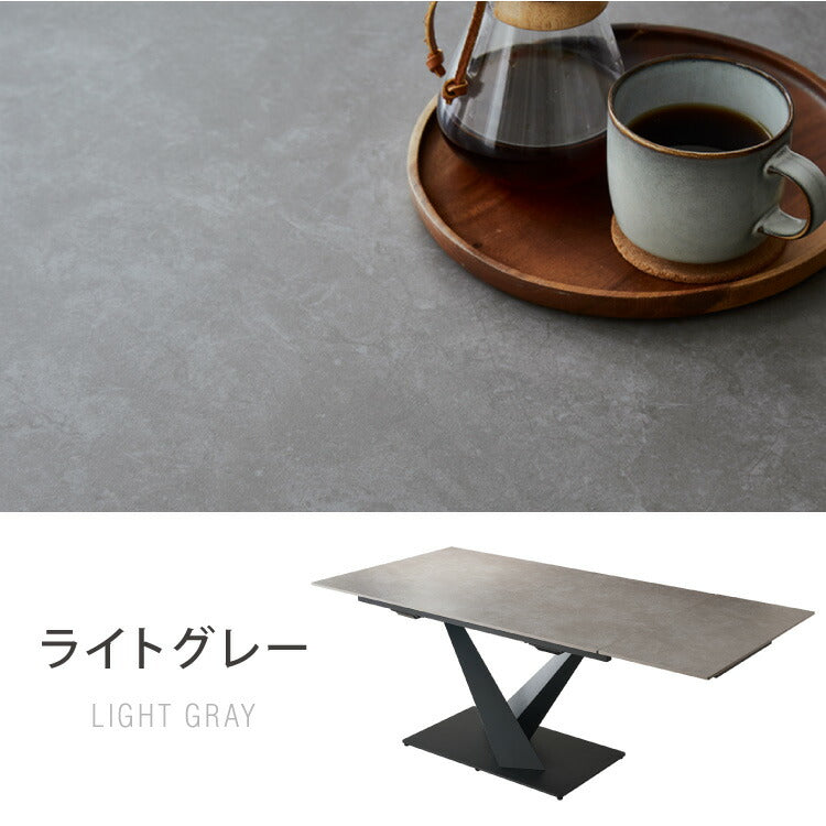 セラミック ダイニングテーブル 片側伸長式 幅140~幅180 セラミックテーブル 伸縮 おしゃれ モダン シンプル 拡張テーブル 4人用 6人用 4~6人 大理石調 石目調 ダイニング テーブル グレー 北欧(代引不可)