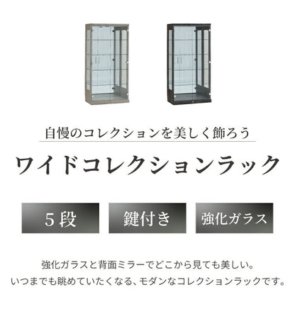 コレクションケース単品 160 幅80×奥行45×高さ160cm ハイタイプ コレクションラック ガラスケース 開梱設置無料 鍵付 鏡付き コレクションボード ハイタイプ フィギュア ケース 棚 ディスプレイ(代引不可)