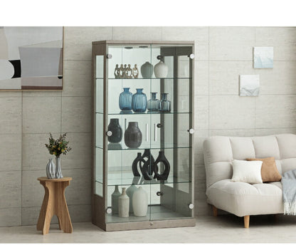 マッキンレー コレクションケース単品 160 180 幅80×奥行45×高さ160cm 高さ180cm ハイタイプ コレクションラック ガラスケース 開梱設置無料 鍵付 鏡付き コレクションボード ハイタイプ (代引不可)