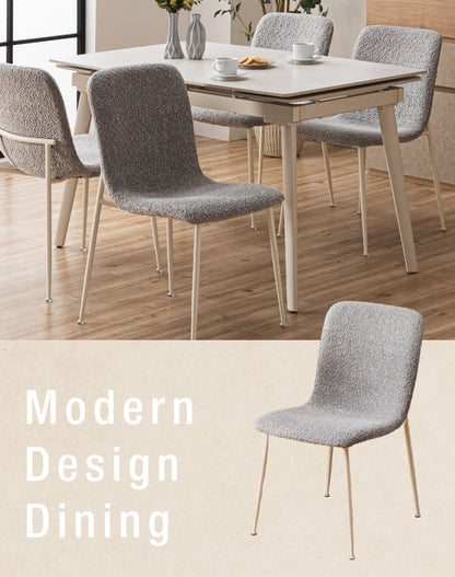 ダイニングセット 5点セット セラミック 両側伸長式ダイニングテーブル 幅120~170 ダイニングチェア フラットタイプ 4脚セット 伸縮 4人掛け 6人掛け 伸縮テーブル モダン ダイニング 耐熱 おしゃれ(代引不可)