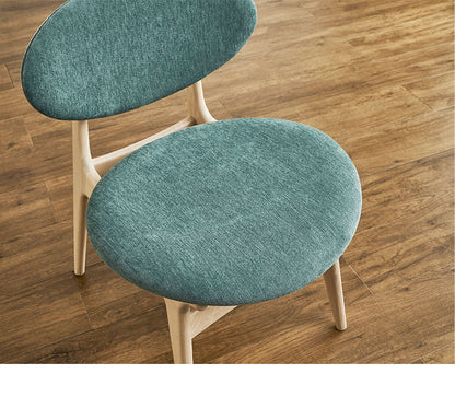 ダイニングチェア 2脚セット アッシュ無垢材 完成品 天然木 木製 椅子 イス ダイニング チェアー 広い座面 ゆったり ファブリック 布張り 北欧 レトロ モダン おしゃれ ナチュラル(代引不可)