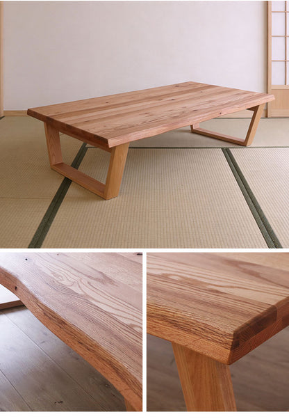座卓 折りたたみ 幅150cm レッドオーク無垢材 ローテーブル センターテーブル オイル仕上げ 節あり 天然木 折れ脚 完成品 高さ40cm 150×80 長方形 木製 リビングテーブル 和モダン 北欧 おしゃれ(代引不可)
