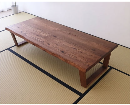 座卓 折りたたみ 幅180cm レッドオーク無垢材 ローテーブル センターテーブル オイル仕上げ 節あり 天然木 折れ脚 完成品 高さ40cm 180×80 長方形 木製 リビングテーブル 和モダン 北欧 おしゃれ(代引不可)