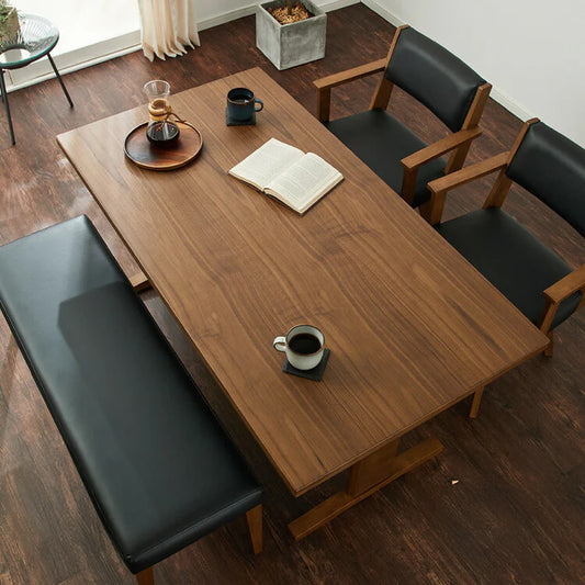 ダイニングセット 150×80cm 4点セット ベンチ チェア チェア2脚 テーブル 棚付き 天然木 ダイニング リビング ブラック シンプル おしゃれ コーディネート ダイニングチェア ダイニングテーブル(代引不可)