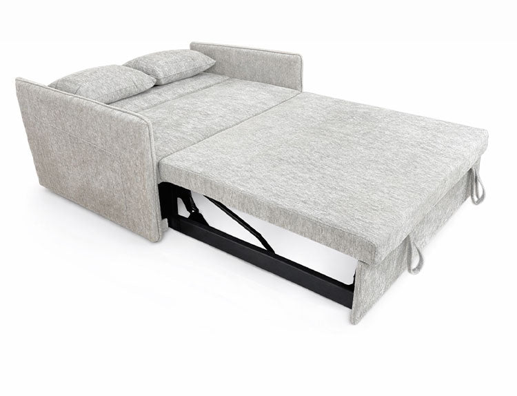 ソファベッド 収納ソファ 幅139cm 完成品 2人掛け 引き出し付き 伸長式 3WAY ソファ ベッド カウチソファ ウレタン シリコンフィル クッション2個付き ローソファ 北欧 おしゃれ モダン(代引不可)